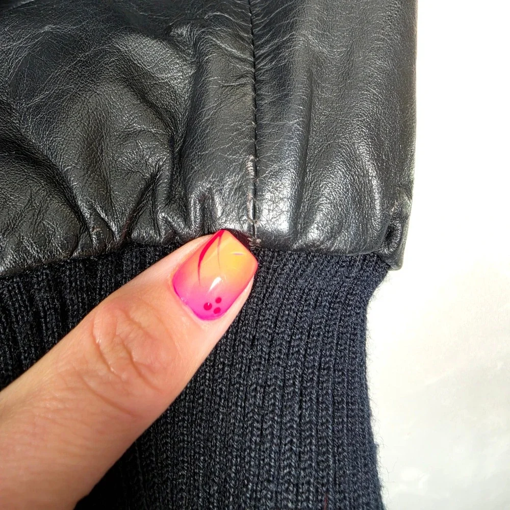 Vintage Members Only Leather Bomber Jacket Men's 44 Black 80s 90s  Quilted Racer